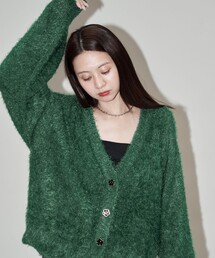 PUBLUX（パブリュクス）の「MARY QUANT × PUBLUX/マリークワント フェザー シャギーニット カーディガン　限定展開（ニット/セーター）」