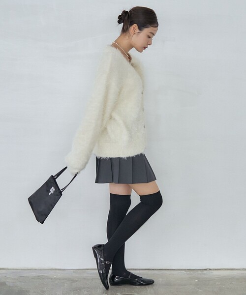 MARY QUANT× PUBLUX フェザー シャギーニット カーディガン MARY QUANT/フェザー シャギーニット カーディガン 限定展開