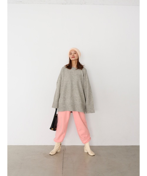 Katrin TOKYO(カトリーントーキョー)の「big crewneck knit(ニット/セーター・レディース・パープル/イエロー/ライトグレー・FREE/XS)」の13枚目の写真