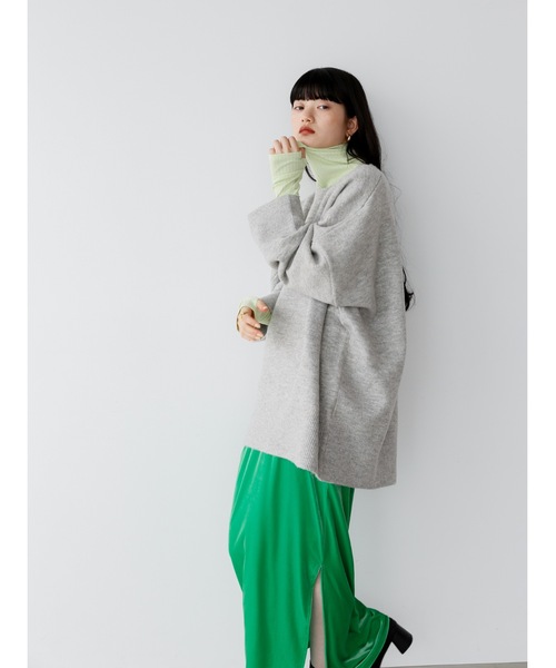Katrin TOKYO(カトリーントーキョー)の「big crewneck knit(ニット/セーター・レディース・パープル/イエロー/ライトグレー・FREE/XS)」の21枚目の写真