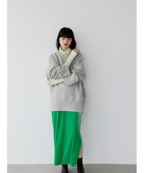 Katrin TOKYO(カトリーントーキョー)の「big crewneck knit(ニット/セーター・レディース・パープル/イエロー/ライトグレー・FREE/XS)」の14枚目の写真