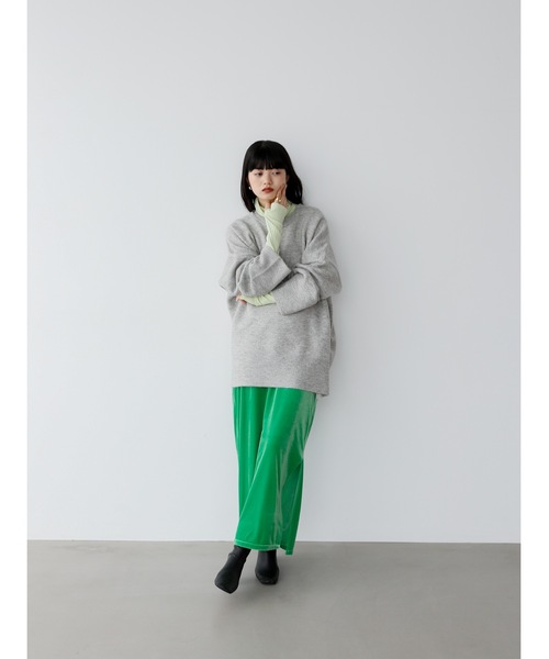 Katrin TOKYO(カトリーントーキョー)の「big crewneck knit(ニット/セーター・レディース・パープル/イエロー/ライトグレー・FREE/XS)」の6枚目の写真
