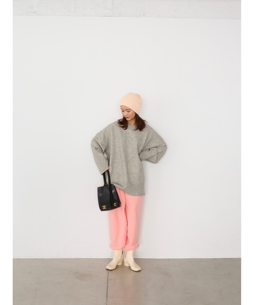 Katrin TOKYO(カトリーントーキョー)の「big crewneck knit(ニット/セーター・レディース・パープル/イエロー/ライトグレー・FREE/XS)」の8枚目の写真