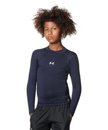 UNDER ARMOUR | UAコールドギアアーマー コンプレッション ロングスリーブ モックネック シャツ（ベースボール/キッズ）(Tシャツ/カットソー)