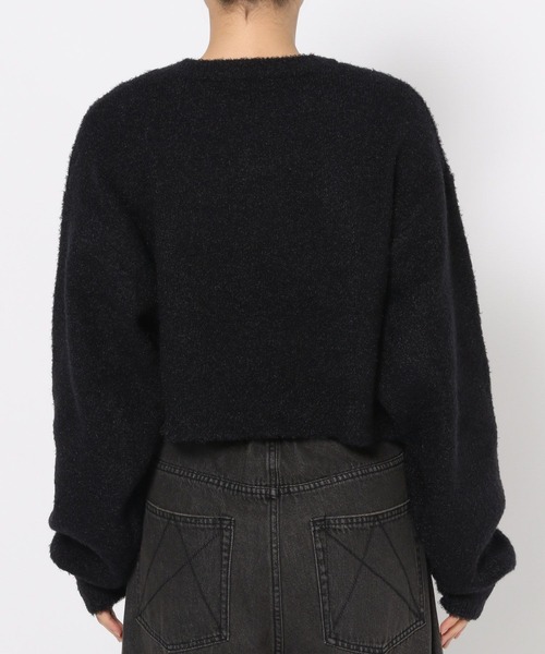 【セール】【UNISEX/選べる着丈】カールヤーンロゴニット（ニット/セーター）｜Anui（アニュイ）