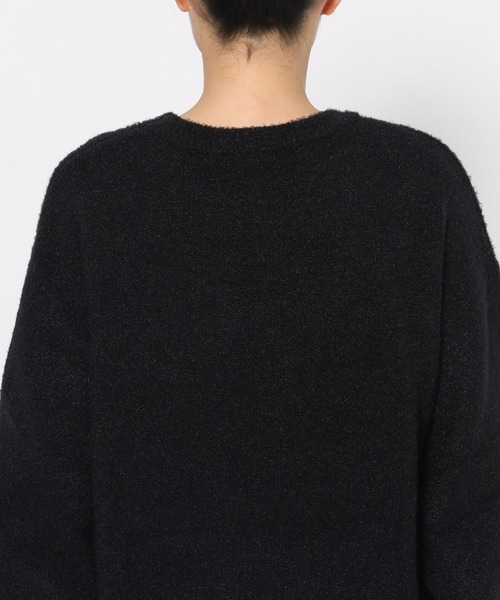 【セール】【UNISEX/選べる着丈】カールヤーンロゴニット（ニット/セーター）｜Anui（アニュイ）