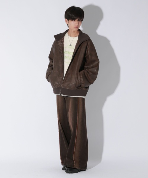 【セール】【UNISEX/選べる着丈】カールヤーンロゴニット（ニット/セーター）｜Anui（アニュイ）