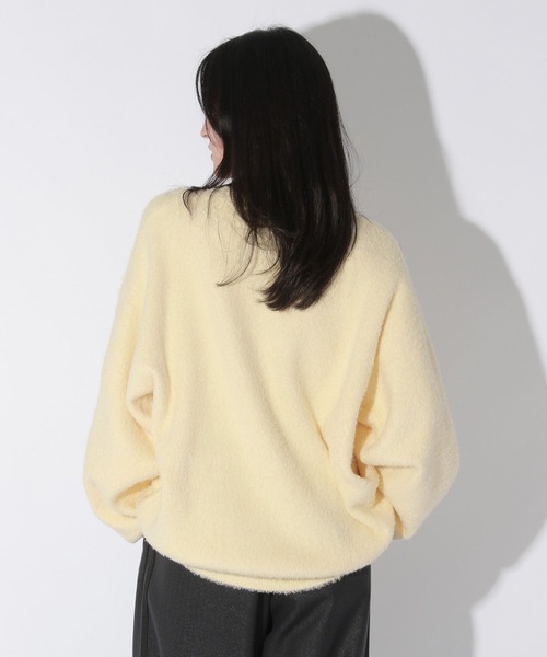 【セール】【UNISEX/選べる着丈】カールヤーンロゴニット（ニット/セーター）｜Anui（アニュイ）