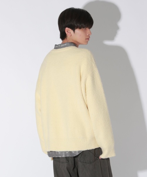 【セール】【UNISEX/選べる着丈】カールヤーンロゴニット（ニット/セーター）｜Anui（アニュイ）