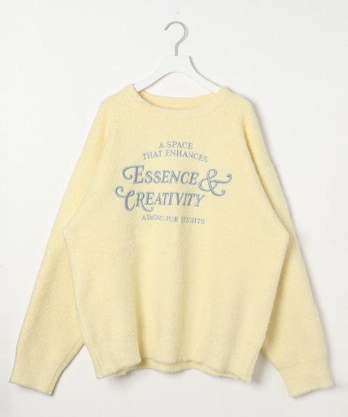 【セール】【UNISEX/選べる着丈】カールヤーンロゴニット（ニット/セーター）｜Anui（アニュイ）