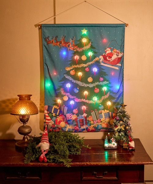セール】【2024Xmas】LEDタペストリー（インテリア雑貨）｜niko