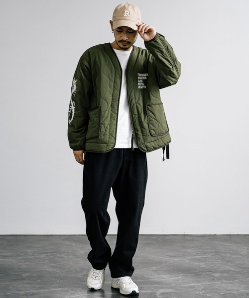 KRIFF MAYER（クリフメイヤー）の「KRIFF MAYER クリフメイヤー スーベニア刺繍キルトジャケット 2415104（ブルゾン・メンズ・ダークブラウン/グレー/オフホワイト/オリーブ/ブラック/パープル・XL/M/L）」の12枚目の写真