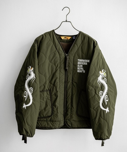 KRIFF MAYER（クリフメイヤー）の「KRIFF MAYER クリフメイヤー スーベニア刺繍キルトジャケット 2415104（ブルゾン・メンズ・ダークブラウン/グレー/オフホワイト/オリーブ/ブラック/パープル・XL/M/L）」の17枚目の写真