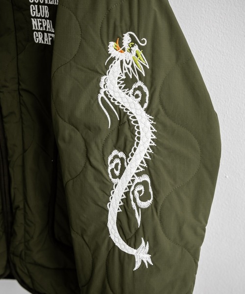 KRIFF MAYER（クリフメイヤー）の「KRIFF MAYER クリフメイヤー スーベニア刺繍キルトジャケット 2415104（ブルゾン・メンズ・ダークブラウン/グレー/オフホワイト/オリーブ/ブラック/パープル・XL/M/L）」の20枚目の写真