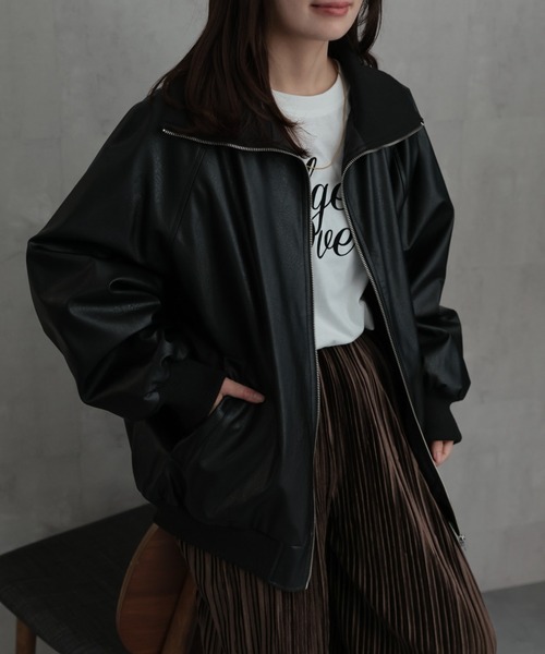 アルベロベロ　olleborebla キルティング裏地付き　ファー衿ブルゾン favclo. ONLINE STORE | ファブクロオンラインストア