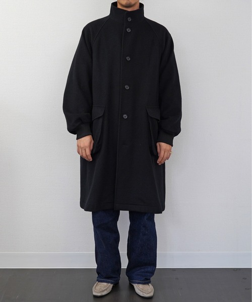 BASISBROEK(バシスブルック)の「【BASISBROEK】ISLAND(ステンカラーコート・メンズ・ブラック/モカ・2)」の3枚目の写真
