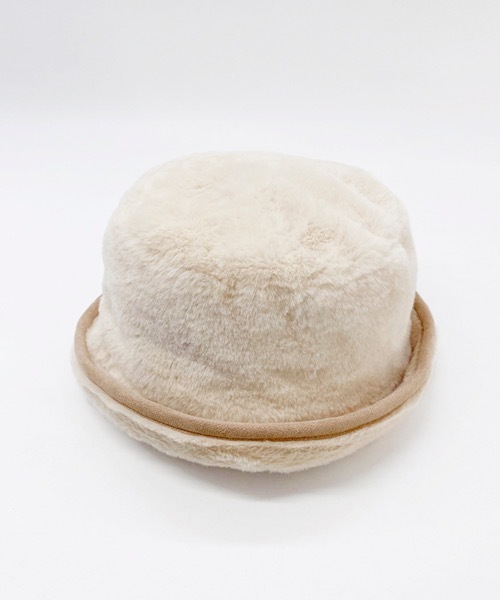 polcadot（ポルカドット）の「ファーセラーハット（ハット・レディース・アイボリー/ブラック/ベージュ・FREE）」の2枚目の写真