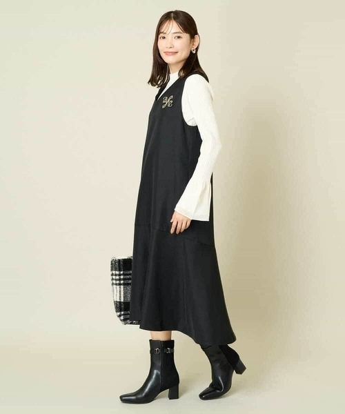 a.v.v(アーヴェヴェ)の「【洗える】マーメイドジャンパースカート(ワンピース・レディース・ブラック/ベージュ・34/38/36/40/42)」の15枚目の写真