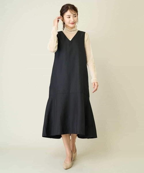a.v.v(アーヴェヴェ)の「【洗える】マーメイドジャンパースカート(ワンピース・レディース・ブラック/ベージュ・34/38/36/40/42)」の21枚目の写真