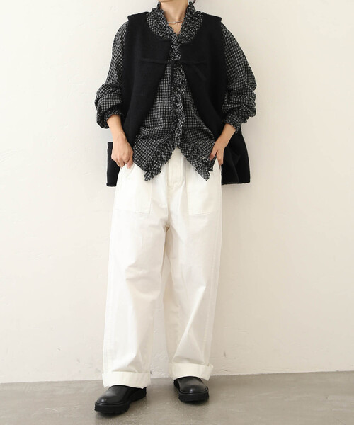 JOURNAL STANDARD LUXE シープウールベスト　ブラック JOURNAL STANDARD LUXE（ジャーナルスタンダード ラックス）の