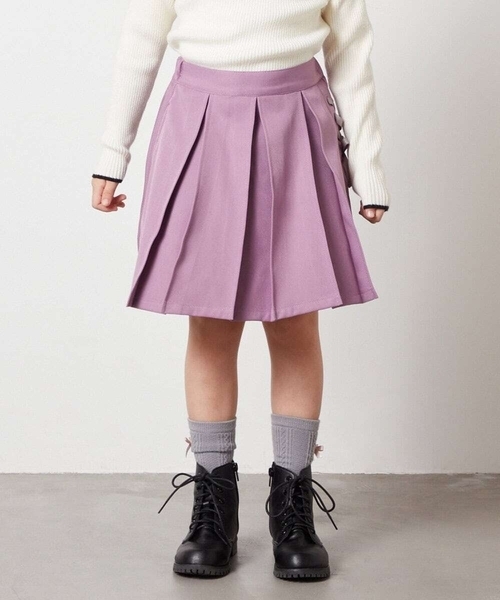 a.v.v（アーヴェヴェ）の「[100-130]サイドレースアップスカート（スカート・キッズ・ライラック/ベージュ・110/100/120/130）」の8枚目の写真