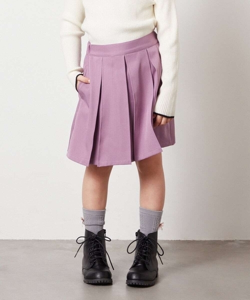 a.v.v（アーヴェヴェ）の「[100-130]サイドレースアップスカート（スカート・キッズ・ライラック/ベージュ・110/100/120/130）」の9枚目の写真