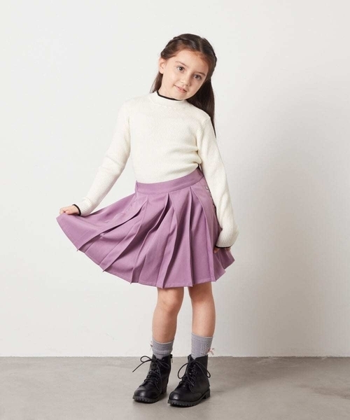 a.v.v（アーヴェヴェ）の「[100-130]サイドレースアップスカート（スカート・キッズ・ライラック/ベージュ・110/100/120/130）」の11枚目の写真