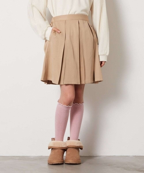 a.v.v（アーヴェヴェ）の「[100-130]サイドレースアップスカート（スカート・キッズ・ライラック/ベージュ・110/100/120/130）」の18枚目の写真