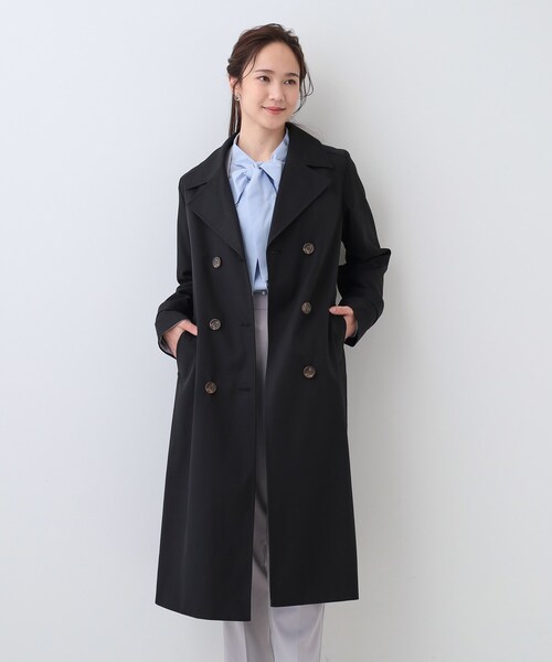 DRESKIP(ドレスキップ)の「【S-LL/防花粉/撥水加工】ロングトレンチコート(トレンチコート・レディース・ベージュ/ブラック・01/02/03/04)」の4枚目の写真