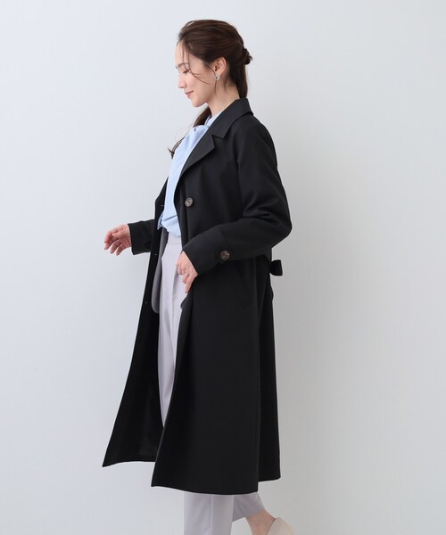 DRESKIP(ドレスキップ)の「【S-LL/防花粉/撥水加工】ロングトレンチコート(トレンチコート・レディース・ベージュ/ブラック・01/02/03/04)」の5枚目の写真