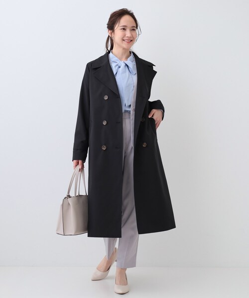DRESKIP(ドレスキップ)の「【S-LL/防花粉/撥水加工】ロングトレンチコート(トレンチコート・レディース・ベージュ/ブラック・01/02/03/04)」の6枚目の写真