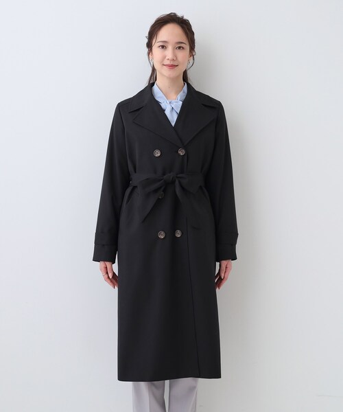DRESKIP(ドレスキップ)の「【S-LL/防花粉/撥水加工】ロングトレンチコート(トレンチコート・レディース・ベージュ/ブラック・01/02/03/04)」の12枚目の写真