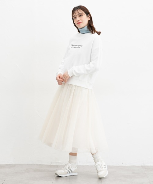 Honeys（ハニーズ）の「ロゴスウェットトップス（スウェット・レディース・杢グレー/オフホワイト/ブラック/グリーン/オートミール・L/S/M）」の19枚目の写真