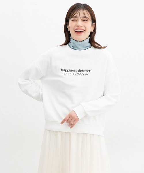 Honeys（ハニーズ）の「ロゴスウェットトップス（スウェット・レディース・杢グレー/オフホワイト/ブラック/グリーン/オートミール・L/S/M）」の20枚目の写真