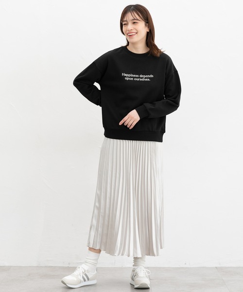 Honeys（ハニーズ）の「ロゴスウェットトップス（スウェット・レディース・杢グレー/オフホワイト/ブラック/グリーン/オートミール・L/S/M）」の21枚目の写真