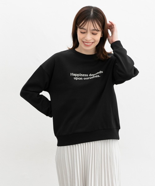 Honeys（ハニーズ）の「ロゴスウェットトップス（スウェット・レディース・杢グレー/オフホワイト/ブラック/グリーン/オートミール・L/S/M）」の22枚目の写真