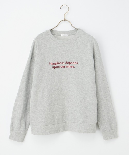 Honeys（ハニーズ）の「ロゴスウェットトップス（スウェット・レディース・杢グレー/オフホワイト/ブラック/グリーン/オートミール・L/S/M）」の7枚目の写真