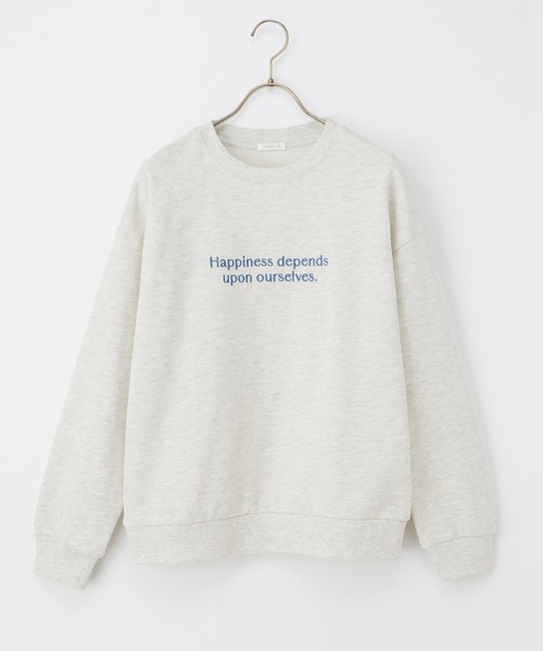 Honeys（ハニーズ）の「ロゴスウェットトップス（スウェット・レディース・杢グレー/オフホワイト/ブラック/グリーン/オートミール・L/S/M）」の9枚目の写真