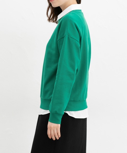 Honeys（ハニーズ）の「ロゴスウェットトップス（スウェット・レディース・杢グレー/オフホワイト/ブラック/グリーン/オートミール・L/S/M）」の12枚目の写真