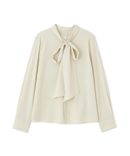 NATURAL BEAUTY BASIC（ナチュラルビューティーベーシック）の「◇リボンボウタイブラウス（シャツ/ブラウス・レディース・オフホワイト/チャコールグレー/イエロー・MEDIUM/SMALL）」の6枚目の写真