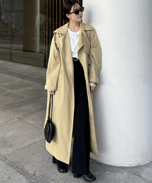 plage（プラージュ）の「C/N TRENCH コート（トレンチコート・レディース・ベージュ/ブラウン・36/38）」の4枚目の写真