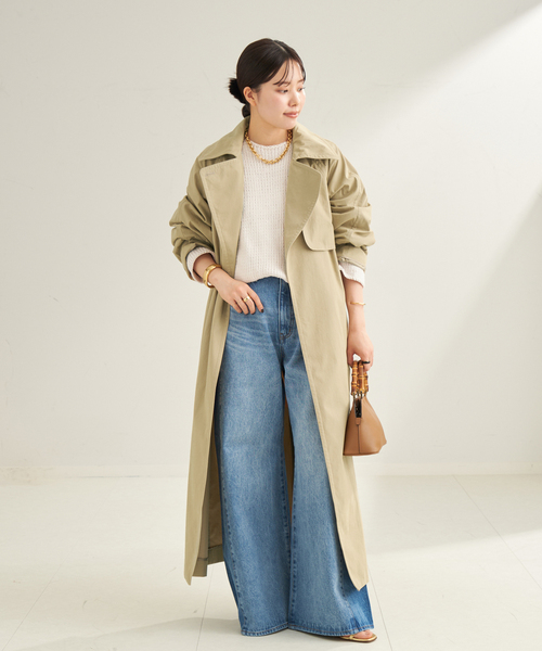 plage（プラージュ）の「C/N TRENCH コート（トレンチコート・レディース・ベージュ/ブラウン・36/38）」の5枚目の写真
