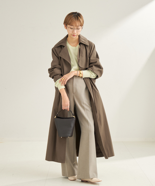 plage（プラージュ）の「C/N TRENCH コート（トレンチコート・レディース・ベージュ/ブラウン・36/38）」の6枚目の写真