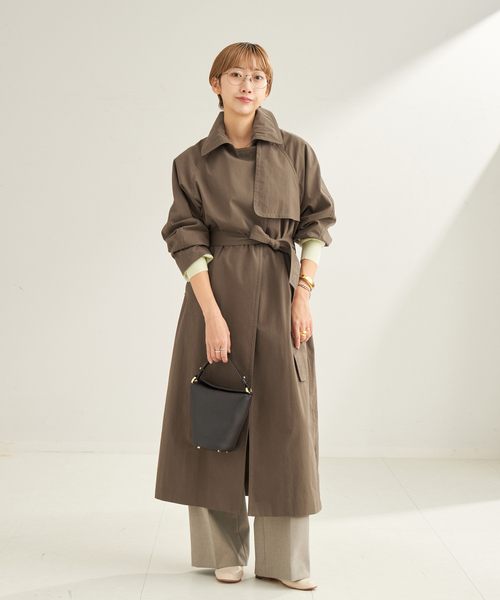 plage（プラージュ）の「C/N TRENCH コート（トレンチコート・レディース・ベージュ/ブラウン・36/38）」の10枚目の写真