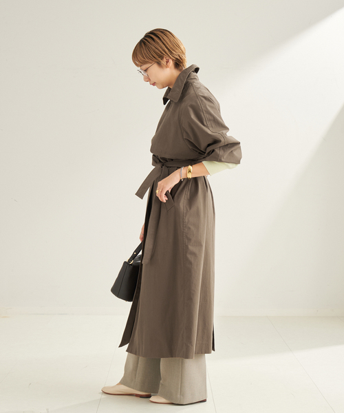 plage（プラージュ）の「C/N TRENCH コート（トレンチコート・レディース・ベージュ/ブラウン・36/38）」の11枚目の写真