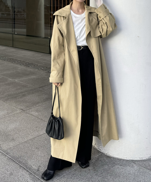 plage（プラージュ）の「C/N TRENCH コート（トレンチコート・レディース・ベージュ/ブラウン・36/38）」の15枚目の写真