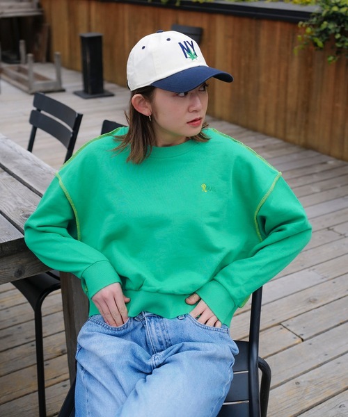 AMERICAN NEEDLE(アメリカンニードル)の「CAP/AMERICAN NEEDLE(アメリカンニードル)Ballpark Micro Icon - NYロゴ刺繍ベースボールキャップ(キャップ・メンズ・ホワイト系その他・FREE)」の8枚目の写真
