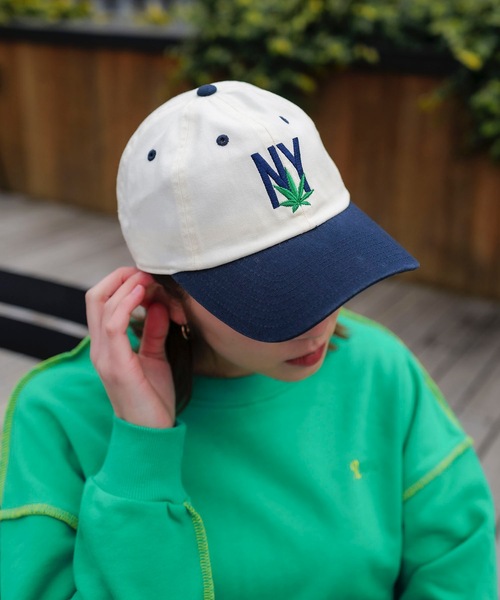 AMERICAN NEEDLE(アメリカンニードル)の「CAP/AMERICAN NEEDLE(アメリカンニードル)Ballpark Micro Icon - NYロゴ刺繍ベースボールキャップ(キャップ・メンズ・ホワイト系その他・FREE)」の10枚目の写真
