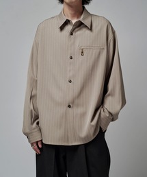 Lui's | ストライプシャツブルゾン(シャツ/ブラウス)