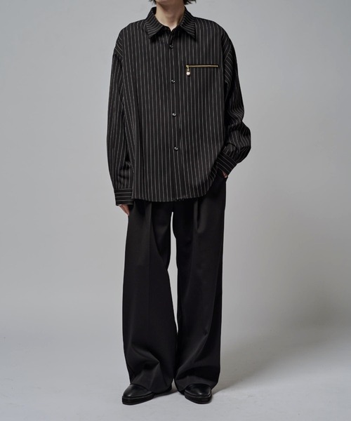 ストライプシャツブルゾン（シャツ/ブラウス）｜Lui's（ルイス）の